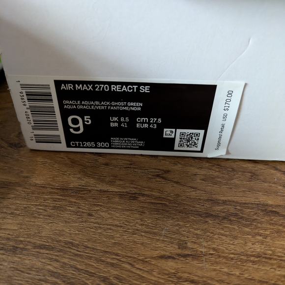 Nike White and Blue Sneakers Air Max 270 - Picture 7 of 8